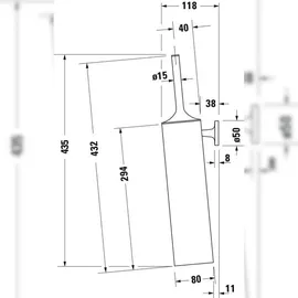 Duravit Starck T WC-Bürstengarnitur, 0099464600,