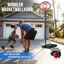 Apollo Basketballkorb Outdoor Set mit Ständer und Rollen inkl. Ball - Pumpe - Classic