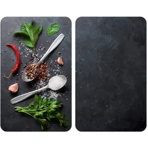 AllStar Glasabdeckplatten 2er Set schwarz