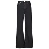 Levi's Ribcage Jeans mit weitem Bein in Schwarz-W26 / L34