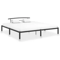 vidaXL Bettgestell Schwarz Metall 200x200 cm