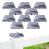 Generisch Pfostenkappen, 8x8 / 10x10 /12x12/15x15 cm 10 Stück Aluminium Pfostenabdeckung, Zaunpfosten Kappen, Eckige Abdeckkappe, Wetterfeste Pfostenkappe für Garten Holzpfosten