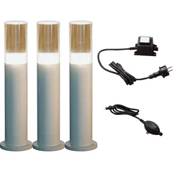 Heissner Starter-Set 3 Gartenleuchten mit Dämmerungssensor