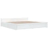 vidaXL Bett mit Schubladen 200x200 cm weiß