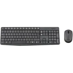 Logitech MK235 - Tastatur-und-Maus-Set - kabellos - 2.4 GHz - German QWERTZ