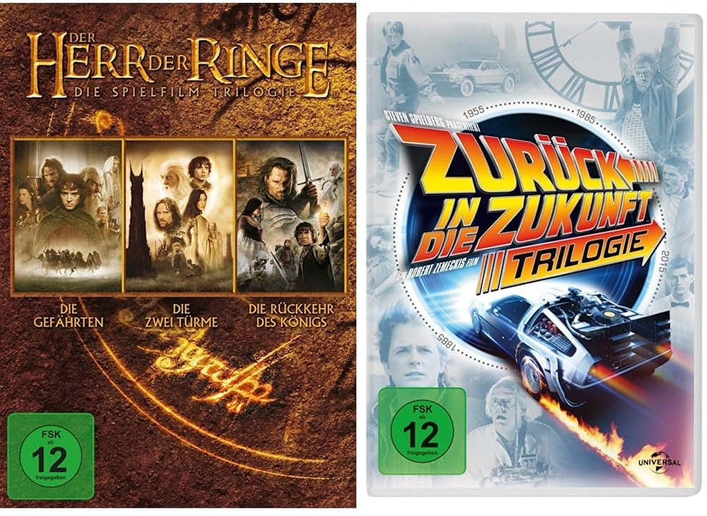 Der Herr der Ringe - Die Spielfilm Trilogie [3 DVDs] & Zurück in die Zukunft - Trilogie/30th Anniversary [4 DVDs]