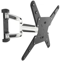 Ricoo TV Wandhalterung Fernseher Halterung Schwenkarm mit Fischer-Dübel für 24-55 Zoll Bildschirm Flach OLED Fernsehhalterung für Wand S0744 Schwenkbar Neigbar Fernseh-Arm bis 30-Kg I VESA 200 & 400