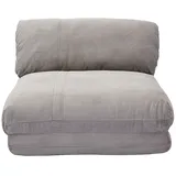 miliboo Schlafsessel aus Cord in Hellgrau 1-sitzer Spencer