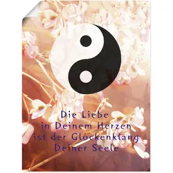 Artland Wandbild »Yin Yang Glockenklang«, Spirituelle Bilder, (1 St.), als Poster, Wandaufkleber in verschied. Größen Artland Farbe Bild(er): rot