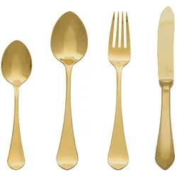 GreenGate Dinner Besteck Set Curved 4-teilig, gold