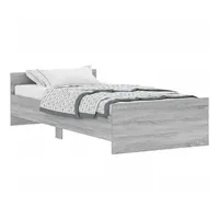 VidaXL Bettgestell Grau Sonoma 90x200 cm Holzwerkstoff