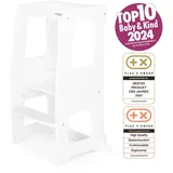 babybay Lernturm Tobi 62,6 x 92 x 42,5 cm Buche massiv lackiert