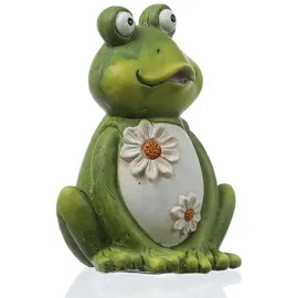 MARELIDA Gartenfigur Frosch Freddi Tierfigur für Beet Gartendeko H: 16cm grün