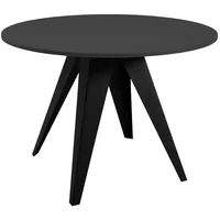 Mirjan24 Tisch, Schwarz, Rund,Rund, 90x76x90 cm, Esszimmer, Tische, Esstische