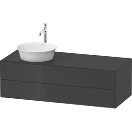 Duravit Waschtischunterschrank 2 Auszüge 130 x 40,8 x 55 cm Grau Hochglanz