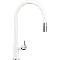 SCHOCK Küchenarmatur Hekate in Weiß – Hochdruck Armatur mit ausziehbarer Schlauch-Braus und Umschaltmöglichkeit zwischen Brause- und Strahlfunktion