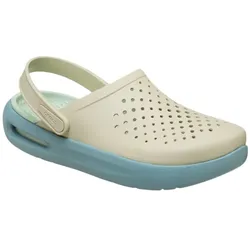 Crocs Sandale InMotion Clog (superweich, leicht, hoher Tragekomfort) beige/blau - 1 Paar