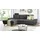furn.design Ecksofa in grau Velours Wohnzimmer Sofa Eckcouch Couch 284 cm Skalm