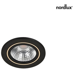Nordlux LED Downlight ALEC Einbauleuchte, rund, 6,1W, 3000K, 480lm, IP20/IP44, dimmbar, schwarz NORD-2110350103