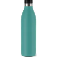 Emsa Isolierflasche EMSA "Trinkflasche Bludrop", blau (petrol), H:30cm, Edelstahl, Trinkflaschen, Isolierflasche, 1 Liter, auslaufsicher, 360-rundum-Trinköffnung, 40 h kalt, 20 h warm