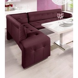 exxpo - sofa fashion Barista 197 x 82 x 265 cm Luxus-Microfaser langer Schenkel rechts burgundy