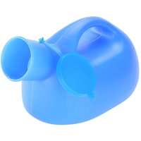 Urinflasche 2000ml Tragbarer Blauer Männlicher Pee-Aufbewahrungshalter Urinal-Sammler mit Deckel für Autoreisen Camping Auslaufsicher