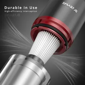 SMARTAI Handstaubsauger, 17000Pa Mini LED Kabelloser Akku Handsauger, 30 Minuten Dauer Leicht Akkusauger für Auto