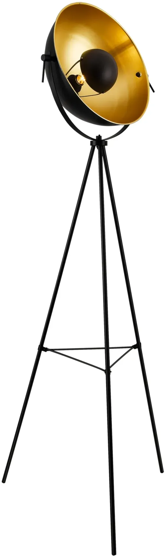 Stehleuchte Angers 158 cm Max 60W E27 Metall Messing Schwarz lux.pro
