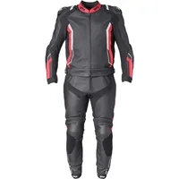 Gms GR-1 Lederkombi 2tlg. - Schwarz/Rot/Weiß - 50