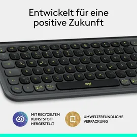 Logitech POP Icon Keys DE Grafit / Grün