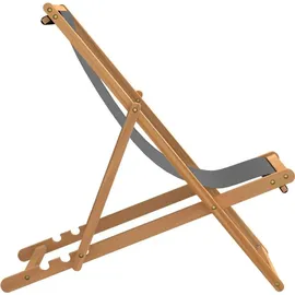 vidaXL Gartenstuhl Liegestuhl 56 x 105 x 96 cm grau
