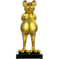 Casablanca by Gilde Skulptur Frosch gold gold (goldfarben), B:32cm H:68cm T:30cm, Kunstharz, Dekofiguren