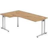 hjh OFFICE PRO Winkelschreibtisch Flexiline II braun