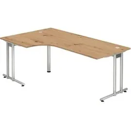 hjh OFFICE PRO Winkelschreibtisch Flexiline II braun