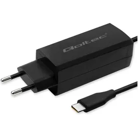 Qoltec 52419 65 W GaN Super-Schnellladegerät 5–20 V 3–3 25 A USB-C 3.1 - Schwarz