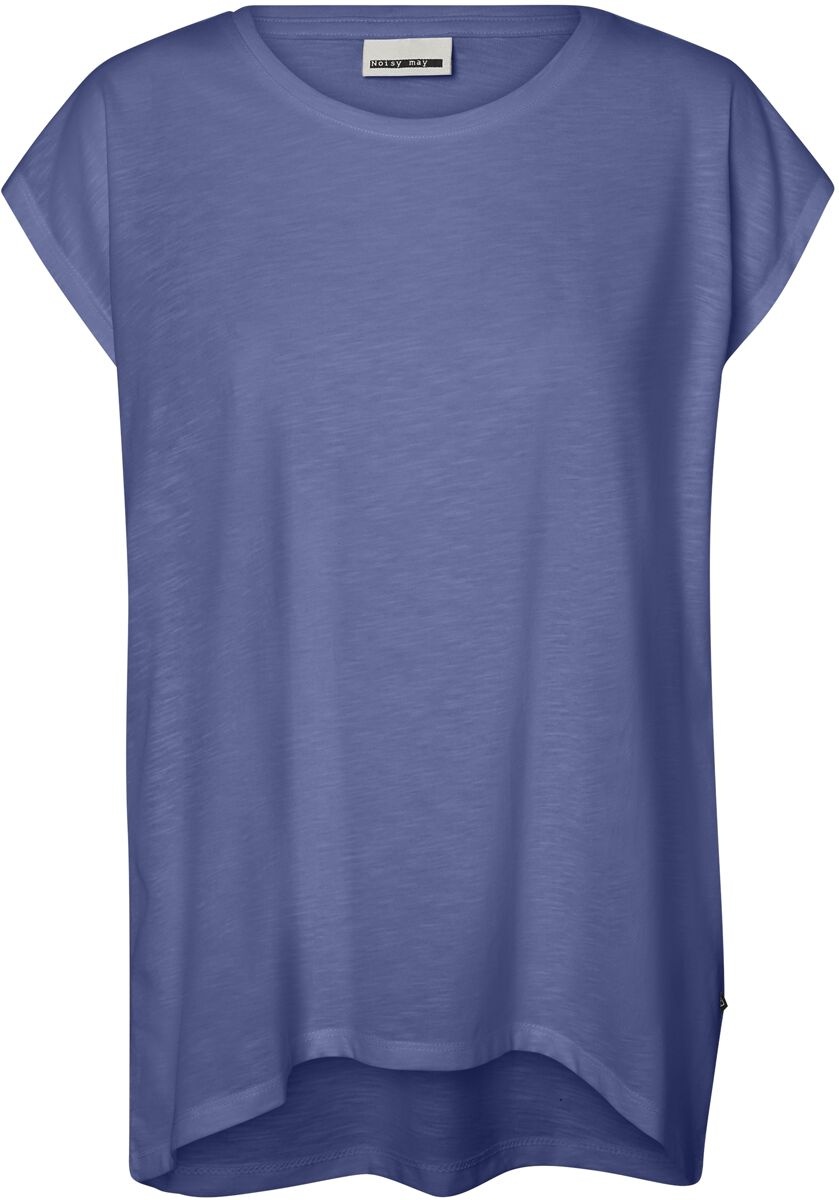 Noisy May T-Shirt - NMMathilde S/S Loose Long Top FWD NOOS - XS bis L - für Damen - Größe S - blau - S
