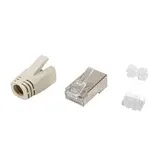 Equip Cat.6A RJ45 Geschirmter Stecker-Satz, 100 Stück pro Packung, RJ-45, Edelst