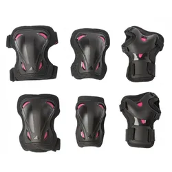 ROLLERBLADE SKATE GEAR W 3 Pack Schonerset 2025 black/raspberry - S