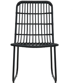 vidaXL 3-tlg. Bistro-Set Poly Rattan Schwarz