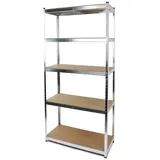 RAMROXX Lagerregal Metall 1800x900x400mm verzinkt/silberfarben