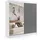 altdecor Schiebetürenschrank Vilan 200 x 215 x 61 cm Weiß/Schwarz