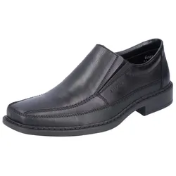 Slipper RIEKER, Herren, Gr. 43, schwarz, Leder, Synthetik, klassisch, Schuhe, Festtagschuh, Halbschuh, Komfortschuh im klassischen Business-Look