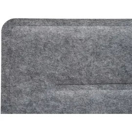 Mendler Tischtrennwand HWC-G76, Büro-Sichtschutz Schreibtisch Pinnwand, Schallschutz Stoff/Textil mit Prägung ~ 100x30cm grau