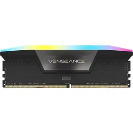 Corsair Vengeance RGB schwarz DIMM Kit 192GB, DDR5-5200, CL38-38-38-84, on-die ECC (CMH192GX5M4B5200C38)