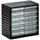 TRESTON Kleinteilemagazin Kunststoff 31 x 29 x 18 cm grau 12 Schubladen