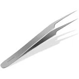 InstrumenteNrw Zeckenpinzette für Hunde Zeckenzange Katzen Edelstahl Rostfreie Zecken Pinzette Silber 12,5 cm