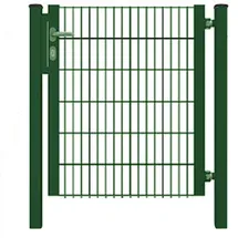 FA-Bausysteme Gartentor für Doppelstabmattenzäune Halb-Rahmen Moosgrün 92 cm x 100 cm