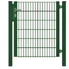 FA-Bausysteme Gartentor für Doppelstabmattenzäune Halb-Rahmen Moosgrün 92 cm x 100 cm