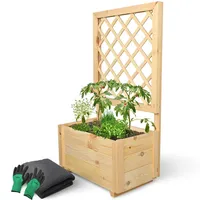 holz4home® Pflanzkasten mit Rankgitter 58 x 104 x 34 cm Kiefernholz