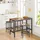 VASAGLE Barhocker 40 x 30 x 65 cm Braun/Schwarz